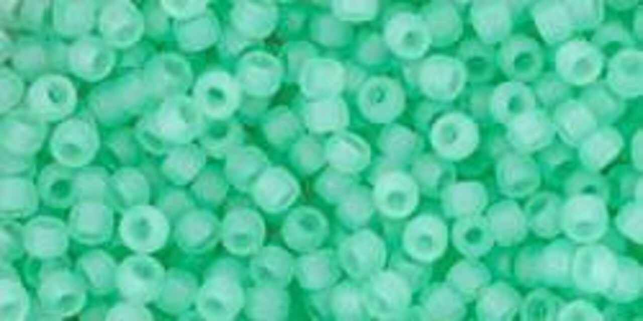 Toho 11/0 Round Japanese Seed Bead, TR11-144F, Ceylon Frost Celery